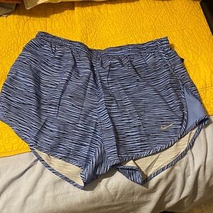 Nike Blue and Black Patterned Shorts